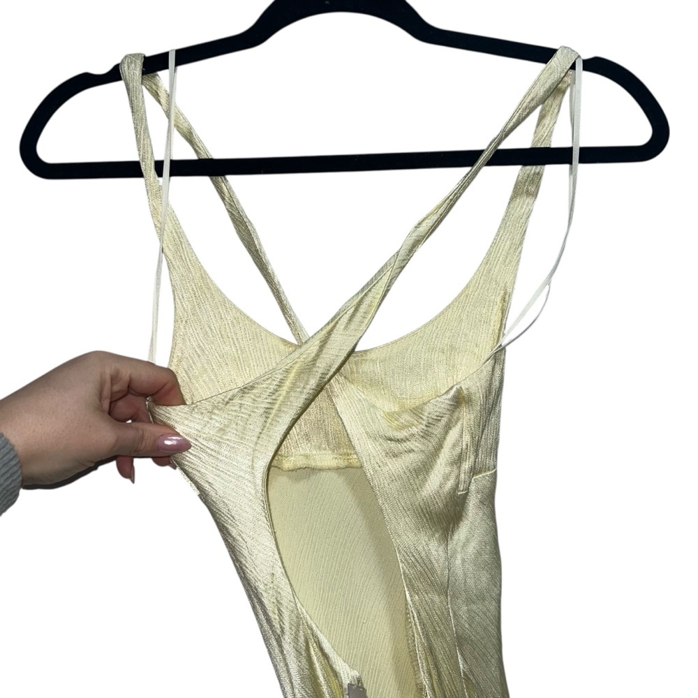 Bec + Bridge Maxina Crossover Maxi Dress In Ice Yellow - Picture 7 of 11